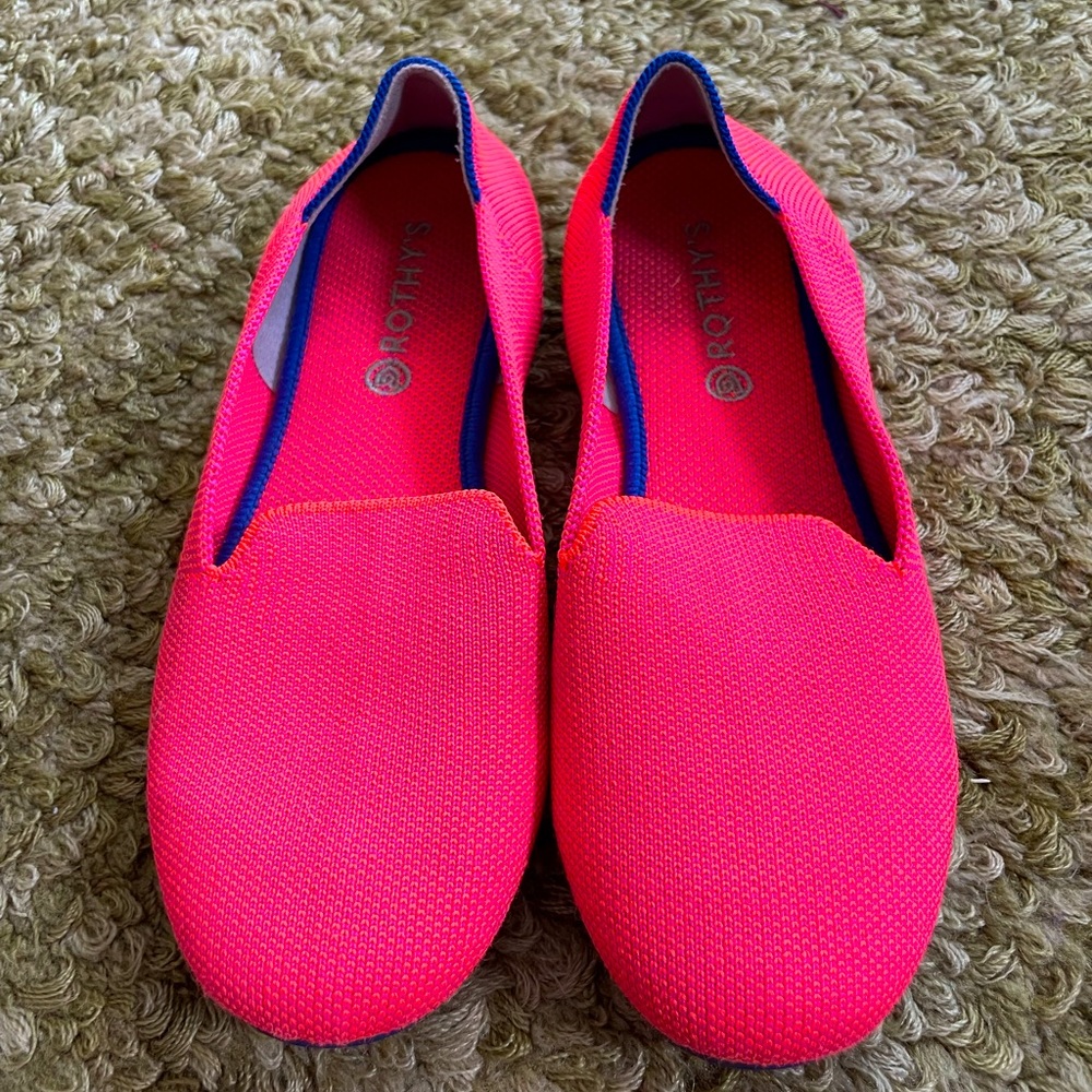 Rothy’s Flamingo Loafers, KIDS 4, DAMAGED